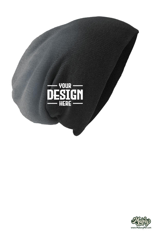 District Slouch Beanie. DT618 (Choose Your Design)