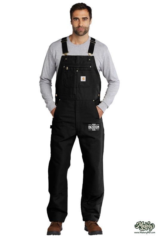 Carhartt Duck Unlined Bib Overalls. CT102776 (Choose Your Design)