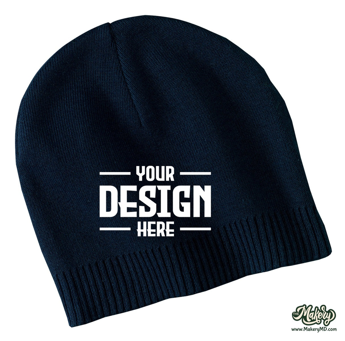 Port Authority 100% Cotton Beanie. CP95 (Choose Your Design)