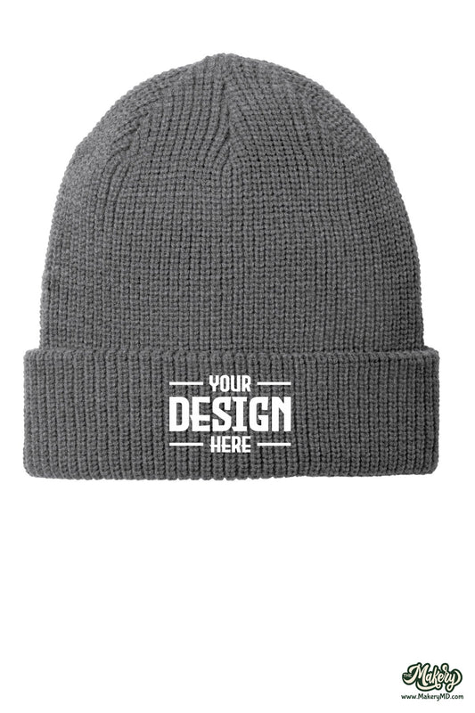 Port Authority Chunky Knit Beanie. C958 (Choose Your Design)