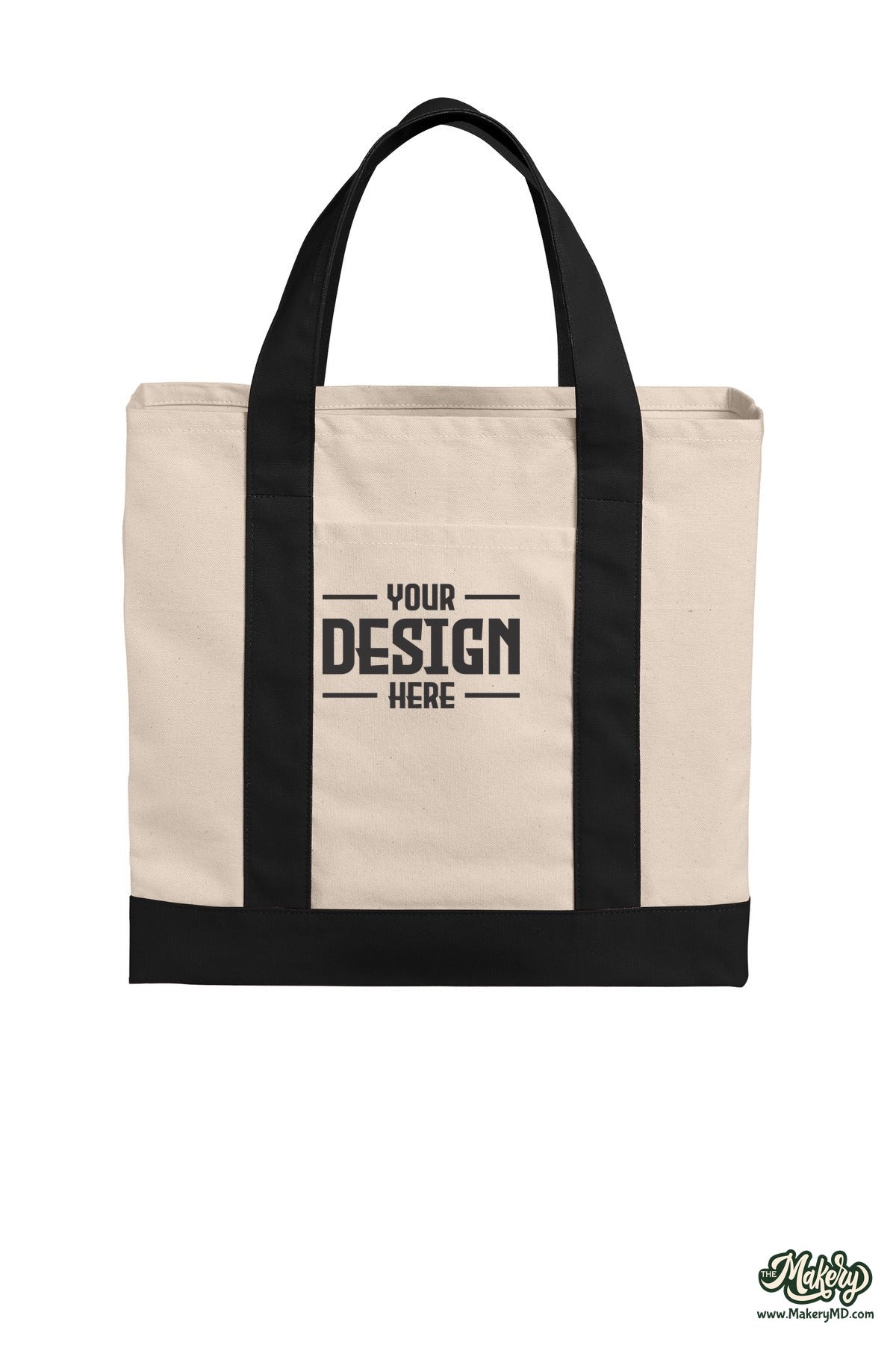 Port Authority Cotton Canvas Two-Tone Tote. BG429 (Choose Your Design)