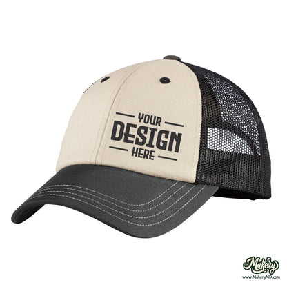 District Tri-Tone Mesh Back Cap. DT616 (Choose Your Design)