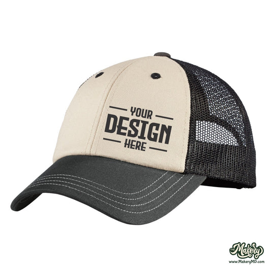 District Tri-Tone Mesh Back Cap. DT616 (Choose Your Design)