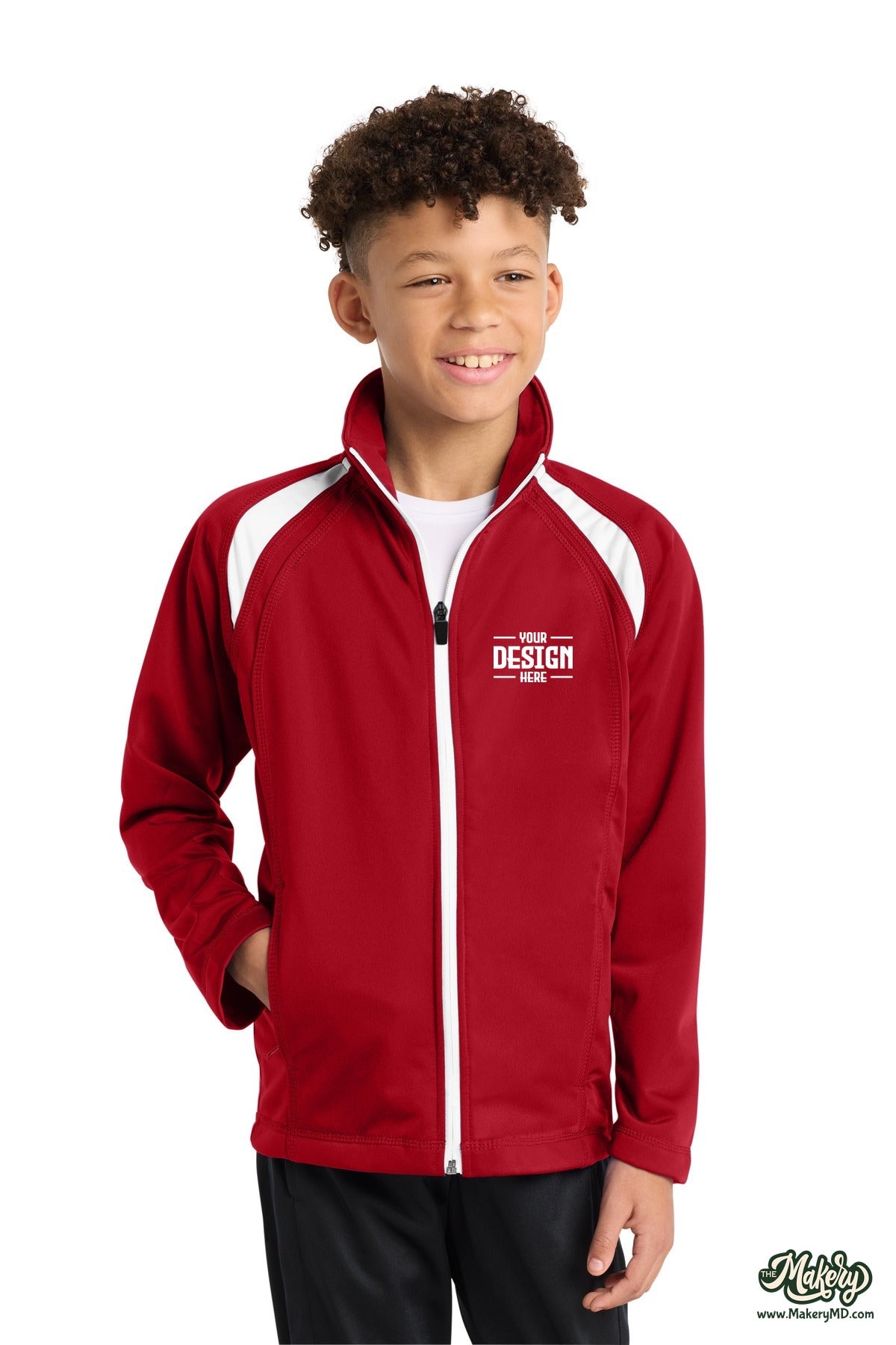 Sport-Tek Youth Tricot Track Jacket. YST90 (Choose Your Design)
