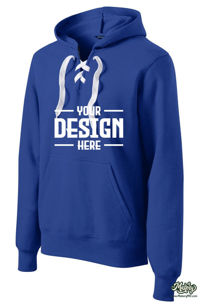 Sport-Tek Lace Up Pullover Hooded Sweatshirt. ST271 (Choose Your Design)