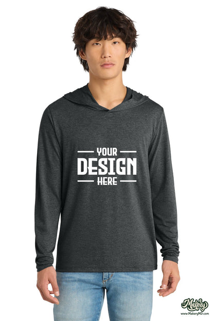 District Perfect Tri Long Sleeve Hoodie. DM139 (Choose Your Design)