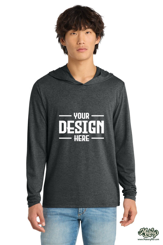 District Perfect Tri Long Sleeve Hoodie. DM139 (Choose Your Design)