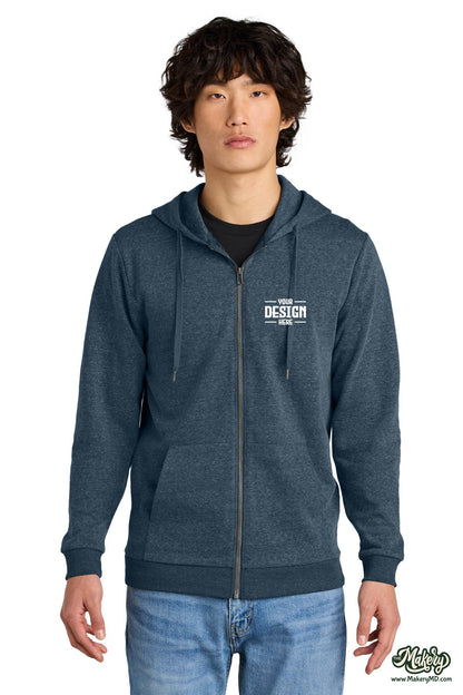 District Perfect Tri Fleece Full-Zip Hoodie. DT1302 (Choose Your Design)