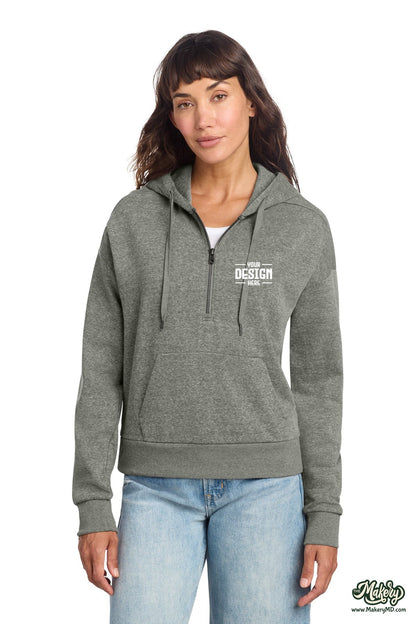 District Women's Perfect Tri Fleece 1/2-Zip Pullover. DT1311 (Choose Your Design)