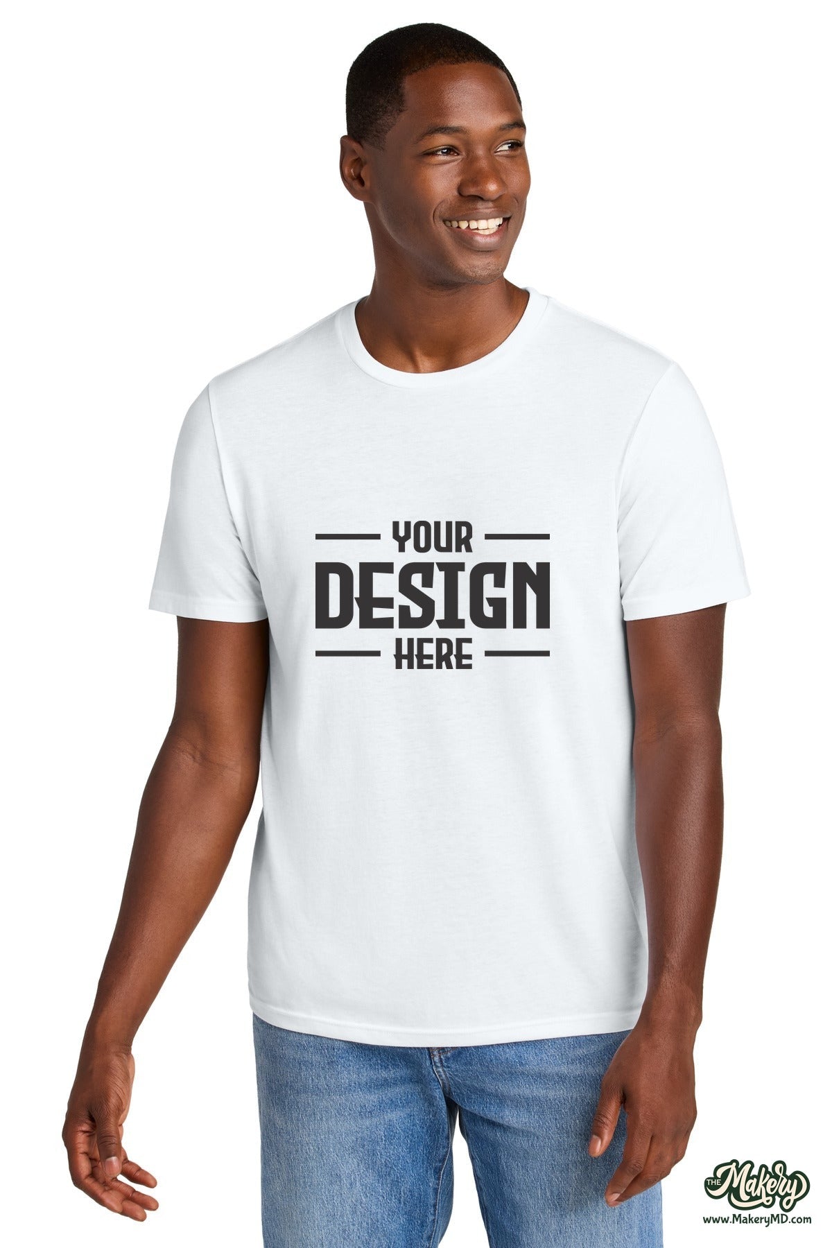 District Perfect Weight CVC Tee. DT184 (Choose Your Design)