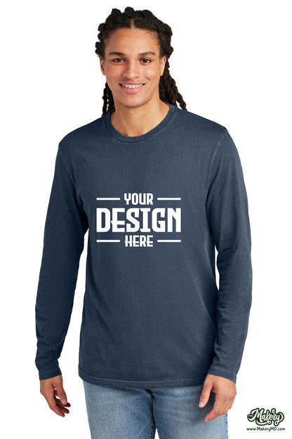 District Wash Long Sleeve Tee. DT2103 (Choose Your Design)