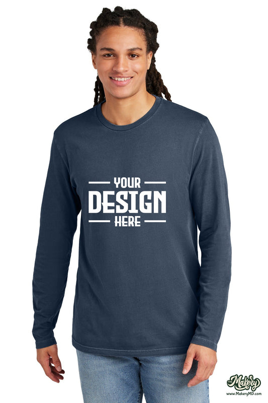 District Wash Long Sleeve Tee. DT2103 (Choose Your Design)