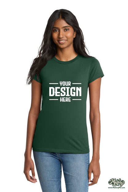District Women's Fitted The Concert Tee. DT5001 (Choose Your Design)