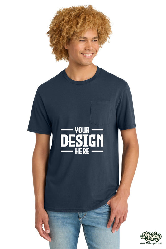 District Very Important Tee with Pocket. DT6000P (Choose Your Design)