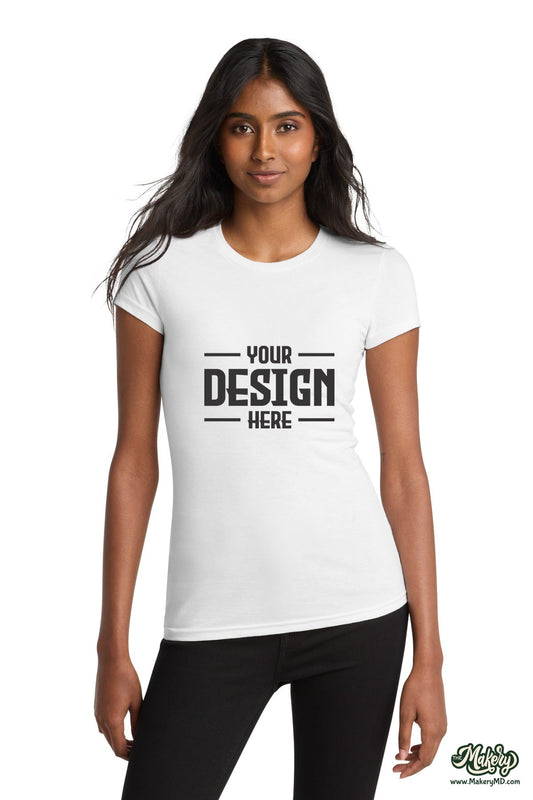 District Women's Fitted Very Important Tee. DT6001 (Choose Your Design)