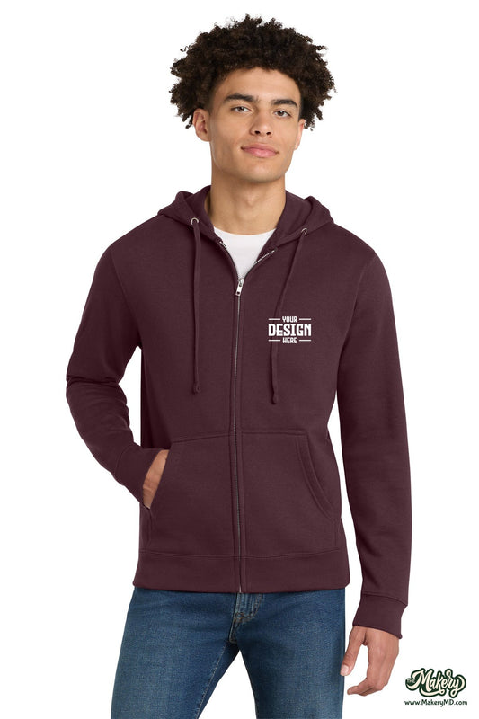 District V.I.T.Fleece Full-Zip Hoodie. DT6102 (Choose Your Design)