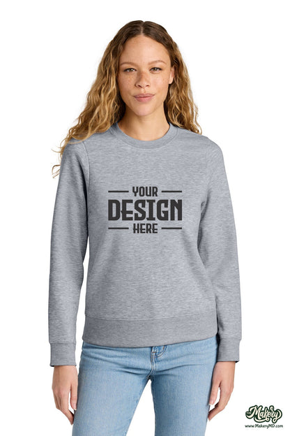 District Women's V.I.T. Fleece Crew. DT6105 (Choose Your Design)