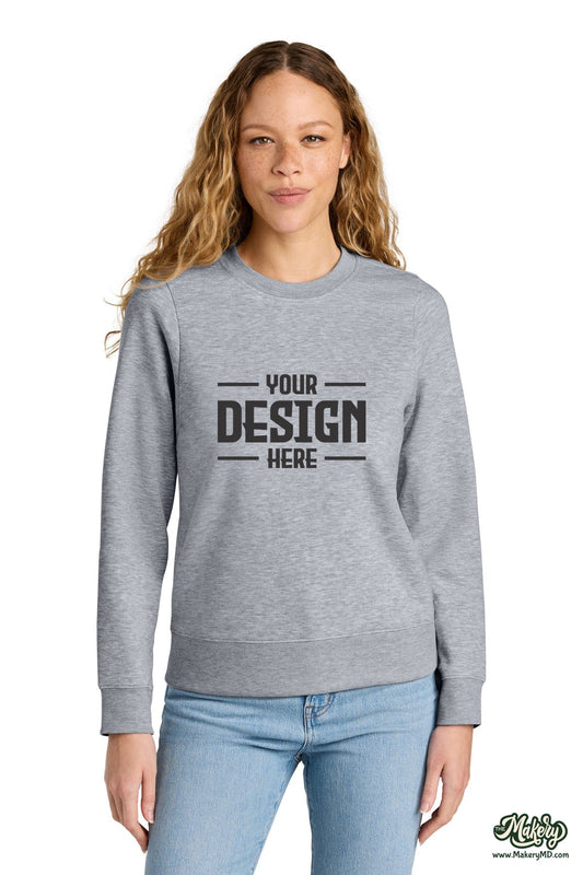 District Women's V.I.T. Fleece Crew. DT6105 (Choose Your Design)