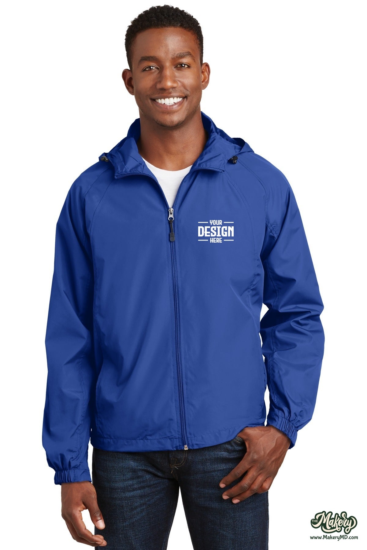 Sport-Tek Hooded Raglan Jacket. JST73 (Choose Your Design)