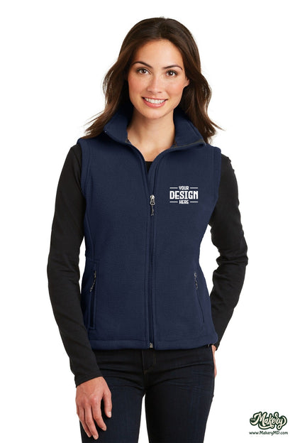 Port Authority Ladies Value Fleece Vest. L219 (Choose Your Design)