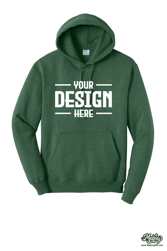 Port & Co Core Fleece Pullover Hooded Sweatshirt. PC78H (Choose Your Design)