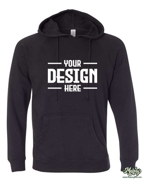 Unisex Special Blend Raglan Hooded Sweatshirt. PRM33SBP (Choose Your Design)