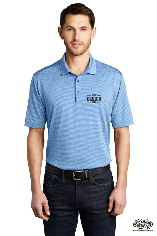 Port Authority Shadow Stripe Polo. K585 (Choose Your Design)