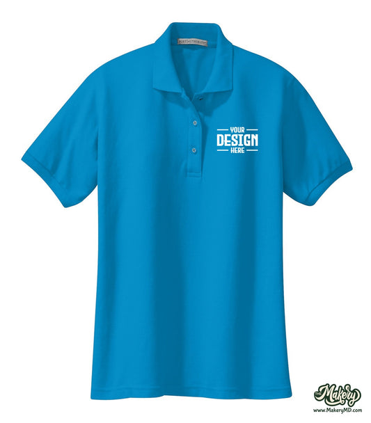 Port Authority Women's Silk Touch Polo. L500 (Choose Your Design)