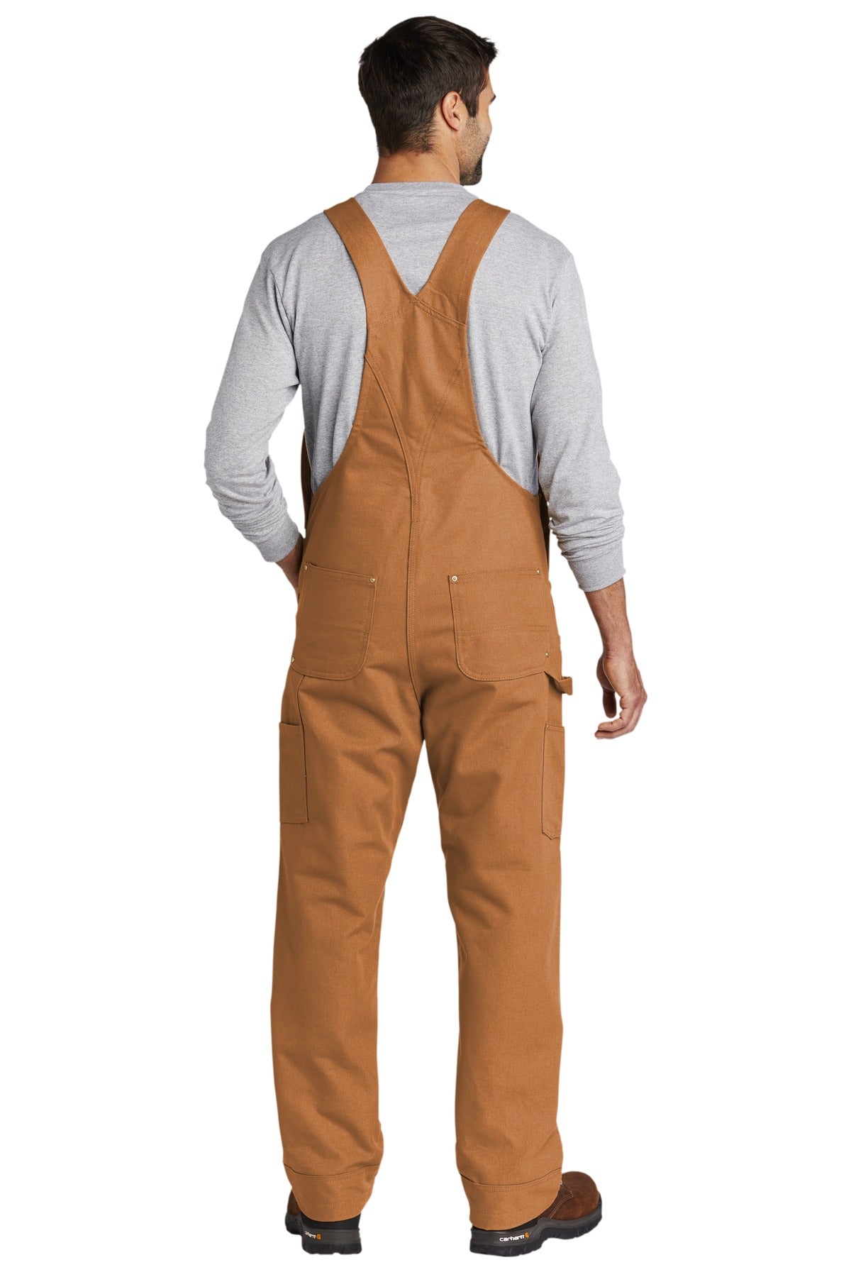 Carhartt Duck Unlined Bib Overalls. CT102776 (Embroidery)