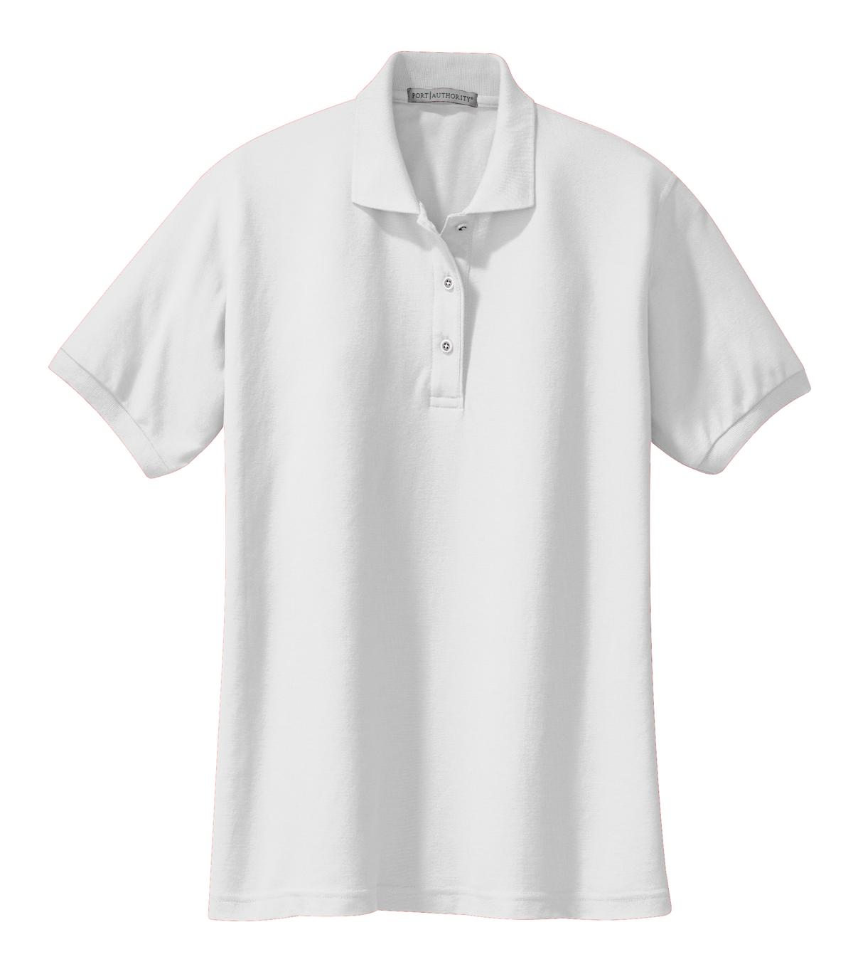 Port Authority® Ladies Silk Touch™ Polo (Colors: Black, White, Grey, Red) L500
