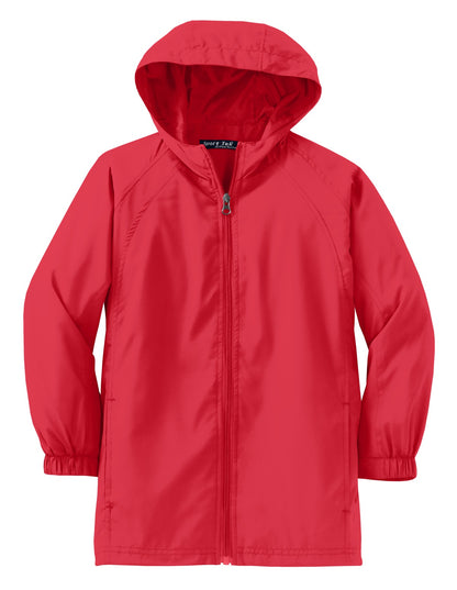 Sport-Tek Youth Hooded Raglan Jacket. YST73